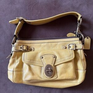 Coach Legacy 65th Anniversary Vachetta Leather Shoulder Bag Yellow